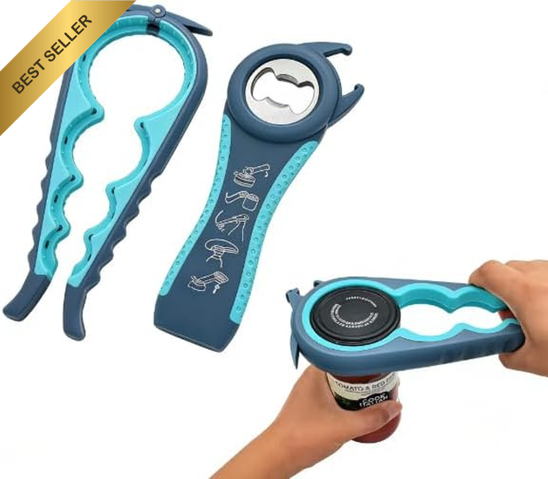 7-In-1 Bottle Opener and Can Opener Set for Weak Hands, Seniors with Arthritis –