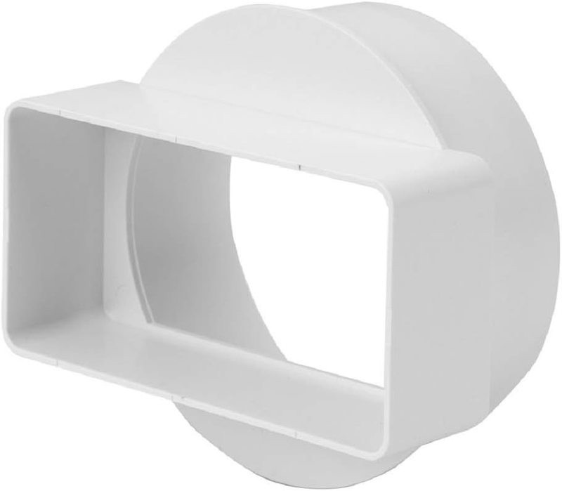 Duct Channel Connector 110mm x 55mm to 100mm Ventilation Tube Ducting Adapter