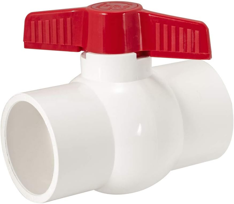 20121 Schedule 40 PVC Ball Valve-Slip, White