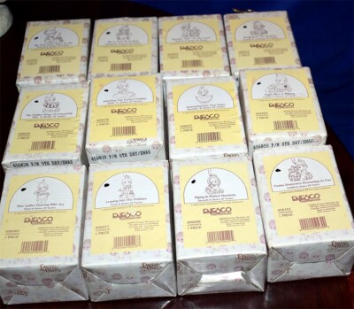 Precious Moments 12 Days of Christmas Ornaments Complete Set WITH BOXES