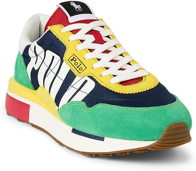 Polo Ralph Lauren Mens Suede Nylon-Train 89polo-Sneakers-Low Top Lace
