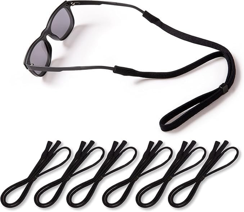 Black Eyeglass Chain Glasses Holder | 6 Pieces, for Sunglasses, Controllable Des
