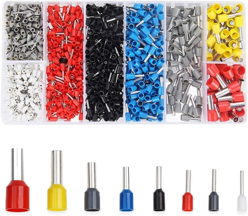 1X Cable Wire Crimp Pin 1200PCS Connectorscor End Bootlace Ferrule Terminals Kit