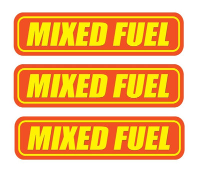 3x Mixed Fuel Only sticker tank decal diesel fuel door vinyl gas label ethanol