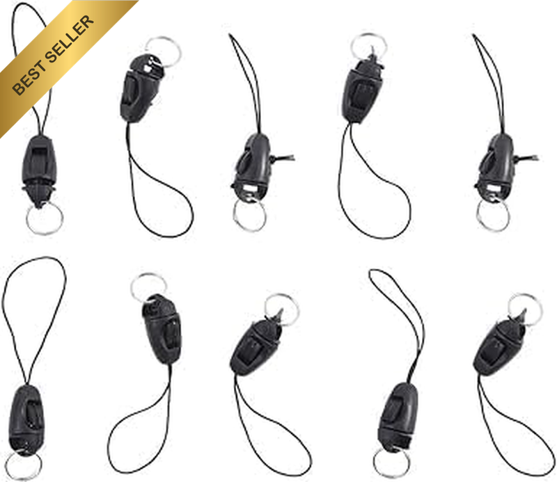 10Pcs Black Detachable Buckle Mobile Phone Accessories Pendant Buckle Small Slin