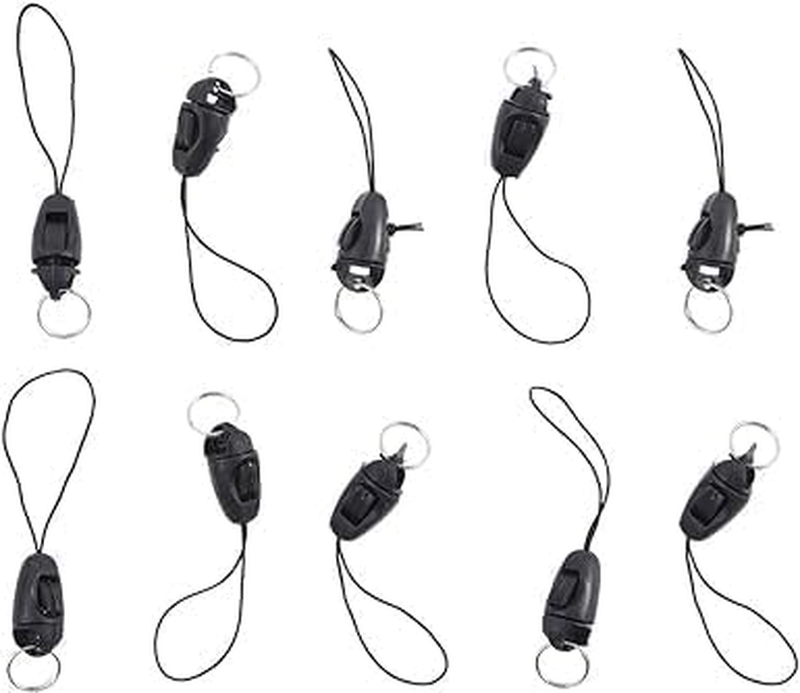 10Pcs Black Detachable Buckle Mobile Phone Accessories Pendant Buckle Small Sling Anti-Lost Lanyard Cords Hanging Head Keychains Hooks, Fasteners Sewing Notions