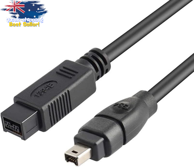 Firewire 800 to 400 Adapter Cable 1.8M 9-Pin to 4-Pin Male Cord