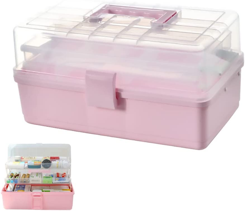 3 Tiers Storage Sewing Box Organizer, Large Office Art & Craft Supplies Storage