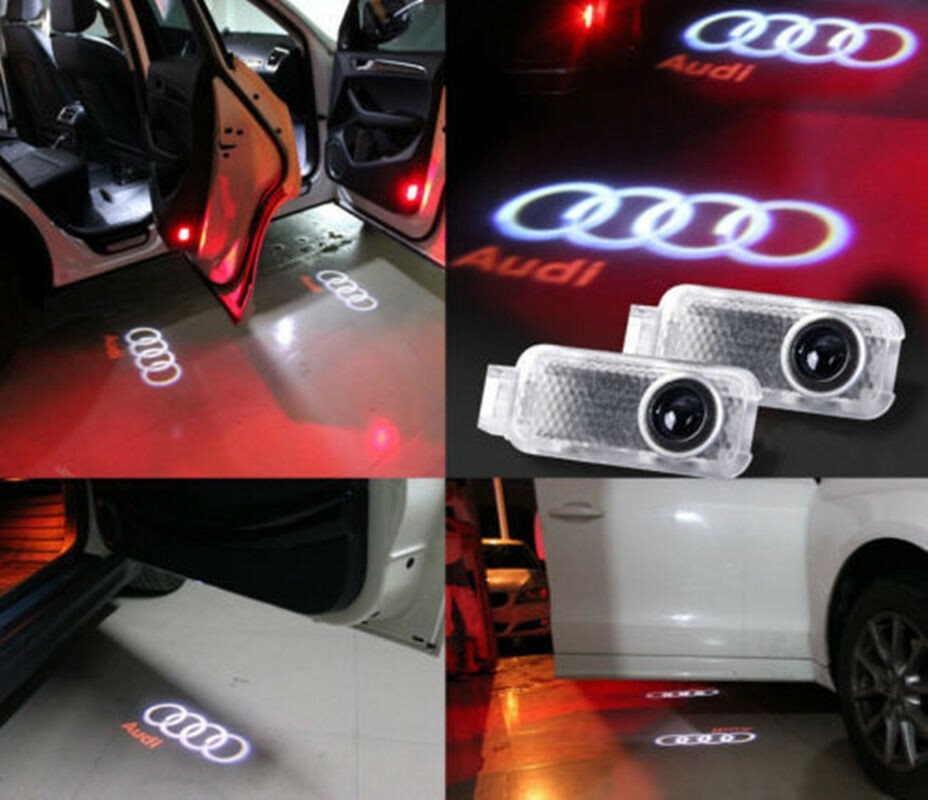 2x Türbeleuchtung Laser Logo f Audi A3,A4,A5,A6,A8,Q3,Q5,Q7.TT
