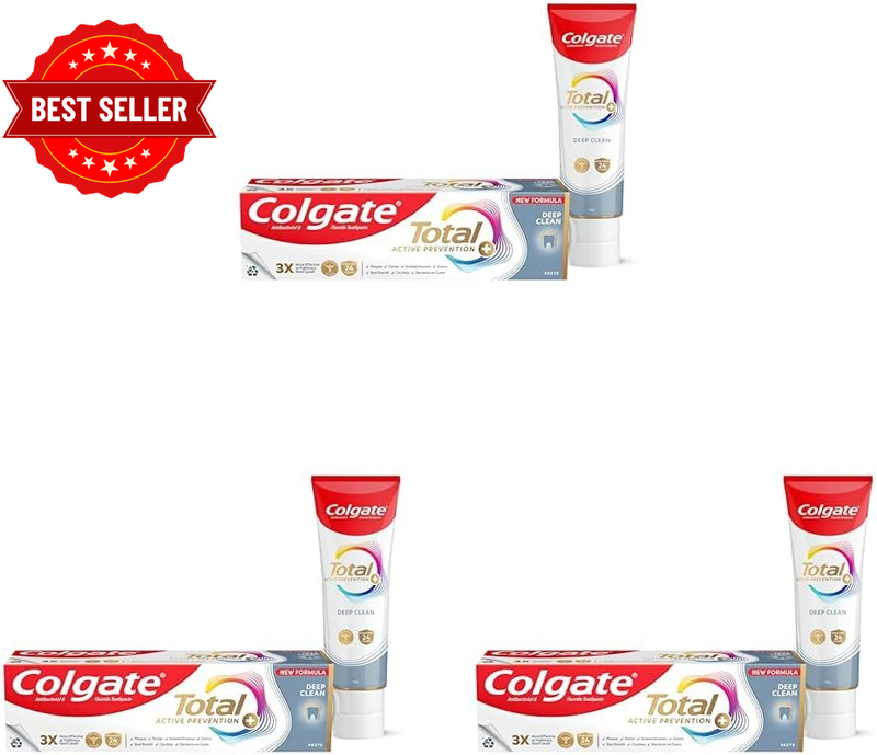 Total Active Prevention Toothpaste Deep Clean 115G (Pack of 3)