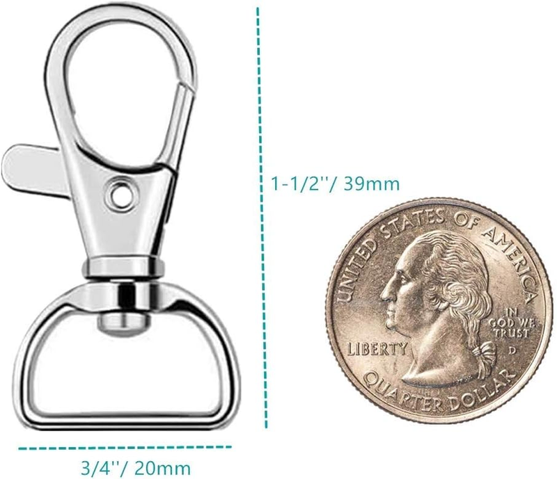 40PCS Swivel Snap Hooks, Premium Lanyard Snap Hook for Lanyard and Sewing Projec