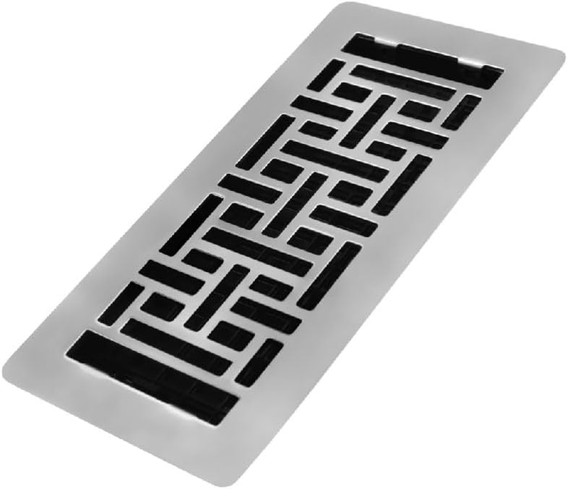 LAJH410-NKL Oriental *NEW* Low Profile Floor Register, 4x10 Inches, Brushed Nick