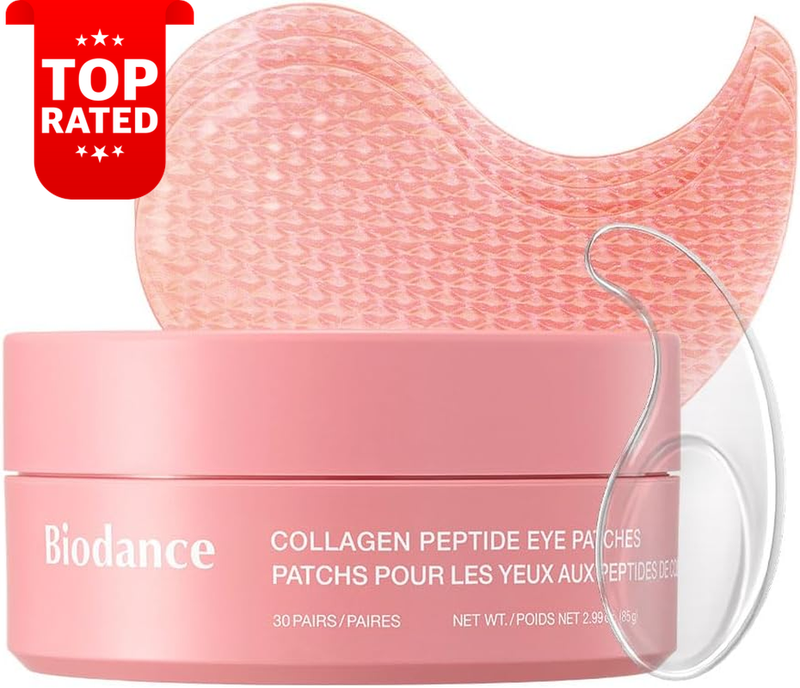 Collagen Peptide Eye Patches Anti-Wrinkle Under Eye Masks 60 Count Travel Size