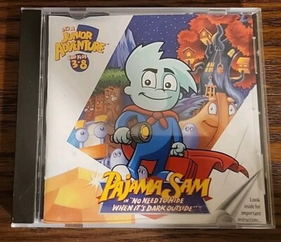 Pajama Sam CD-ROM No Need to Hide When It's Dark Outside PC/Mac Vintage 1996