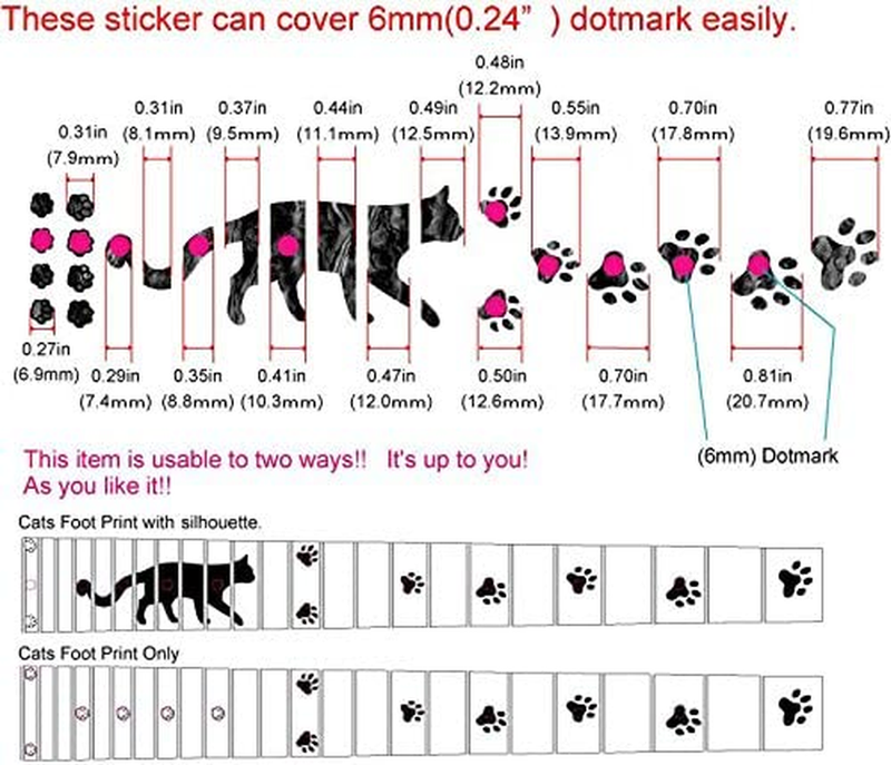 Abalone Red Cat Paw Guitar Inlay Sticker Fret Markers Stickers