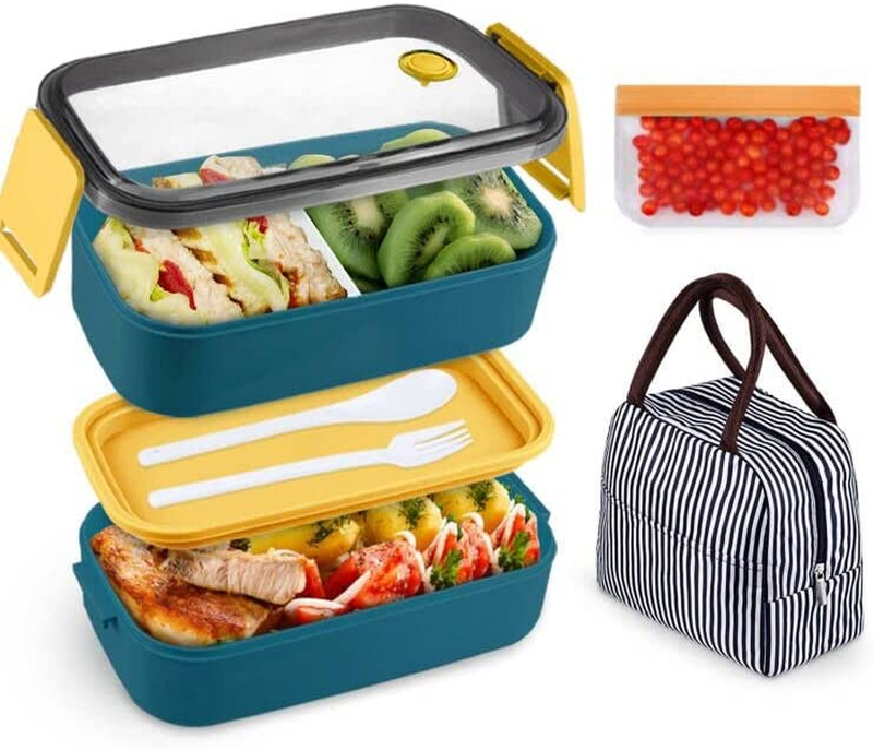 Leakproof 2 Layer Box Detachable Divider Bpa Free With Utensils