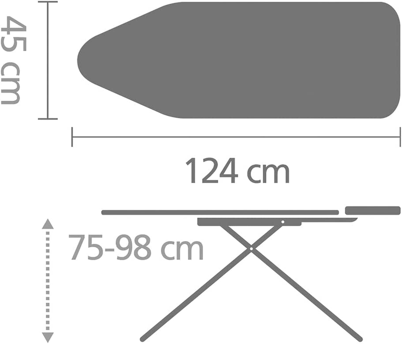 - Ironing Board C - Extra Large Steam Iron Rest - Adjustable in Height - Non-Sli