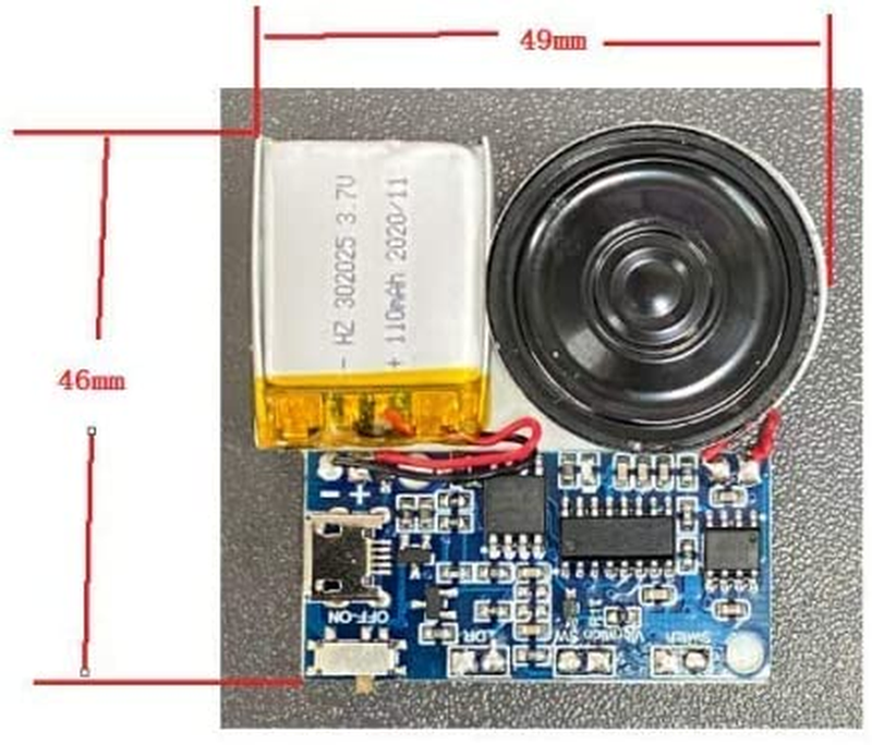 Press-Button Control Activated MP3 Recordable PCB Sound Module USB Downloadable