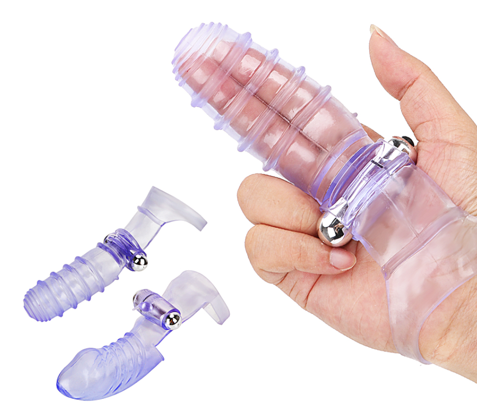 Finger Sleeve Vibrator G Spot Vibrating Dildo Adult Women Sex Toy FREE BULLET - Picture 9 of 12
