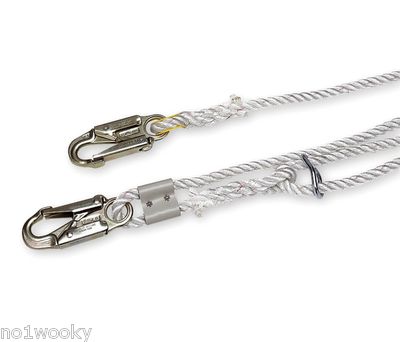 MILLER BY HONEYWELL 203RLS-8/6FTWH Restraint Lanyard, 6 ft., 310 lb., Rope