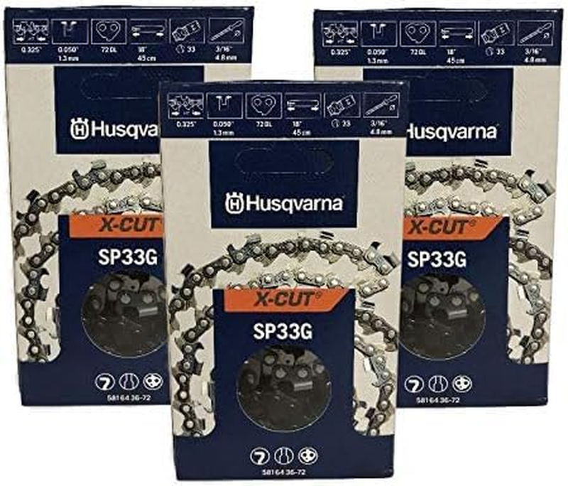 581643672 Chainsaw Chain for  18 Inch Semi-Chisel 3 Pack