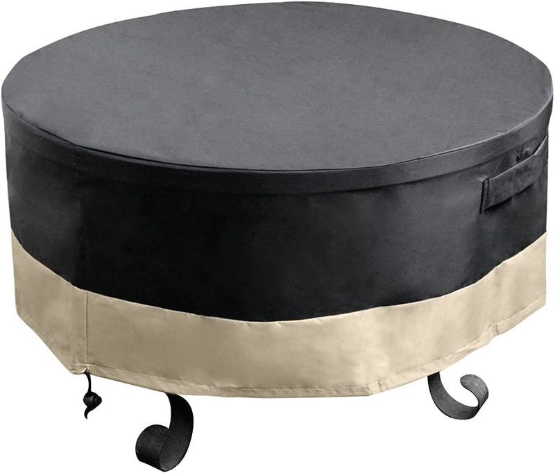 30 Inch Round Fire Pit Cover, Fire Pit Table Cover, Patio Furniture Cover