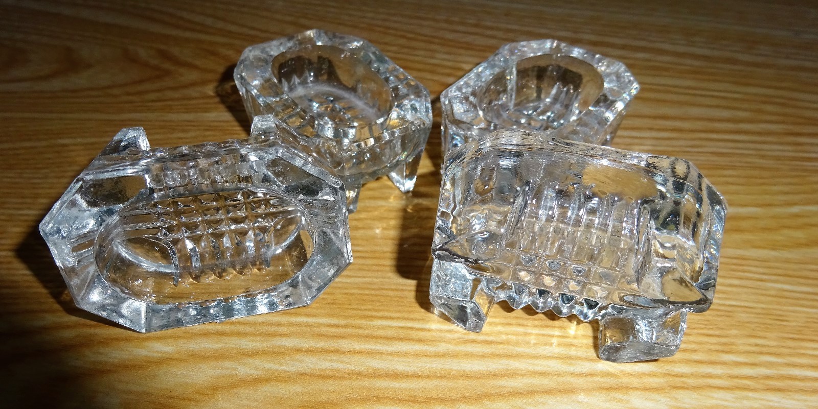 Lot of 4 vintage  salt cellars, 2