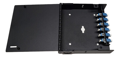 12 Fiber Wall Mount w/ 6 LC/UPC Duplex Adapter Patch Only Singlemode