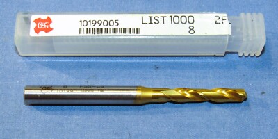 OSG Screw Machine Length Drill Size #8, 130 deg Point, Cobalt High Speed Steel