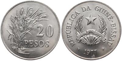 Guinea-Bissau - Guinee 20 Pesos 1977 - FAO