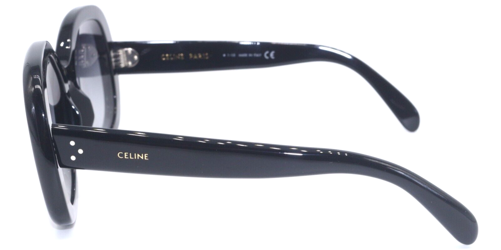 Pre-owned Celine Cl 40163i 01b Black/grey Gradient Lenses Authentic Sunglasses 55-19 In Gray