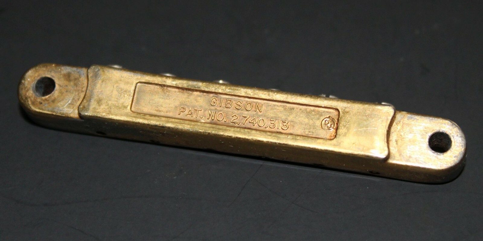 1969 Gibson Les Paul Custom Gold Patent Number Bridge ABR-1 1960's 0602BR1