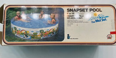 Vintage 80s Intex Wet Set POOL 6  x 15   Snap Set Ready To Fill New Open Box