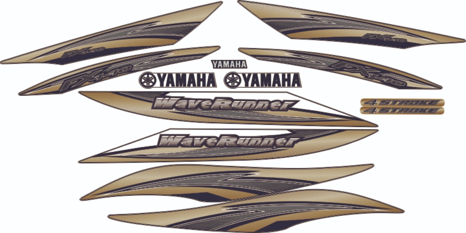 YAMAHA WAVERUNNER FX 140 2003 - 2004 Graphics / Decal