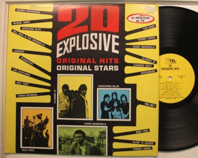 Various Artists Lp 20 Explosive Hits (1971) On K-Tel - Vg+ To Vg++ / Vg++
