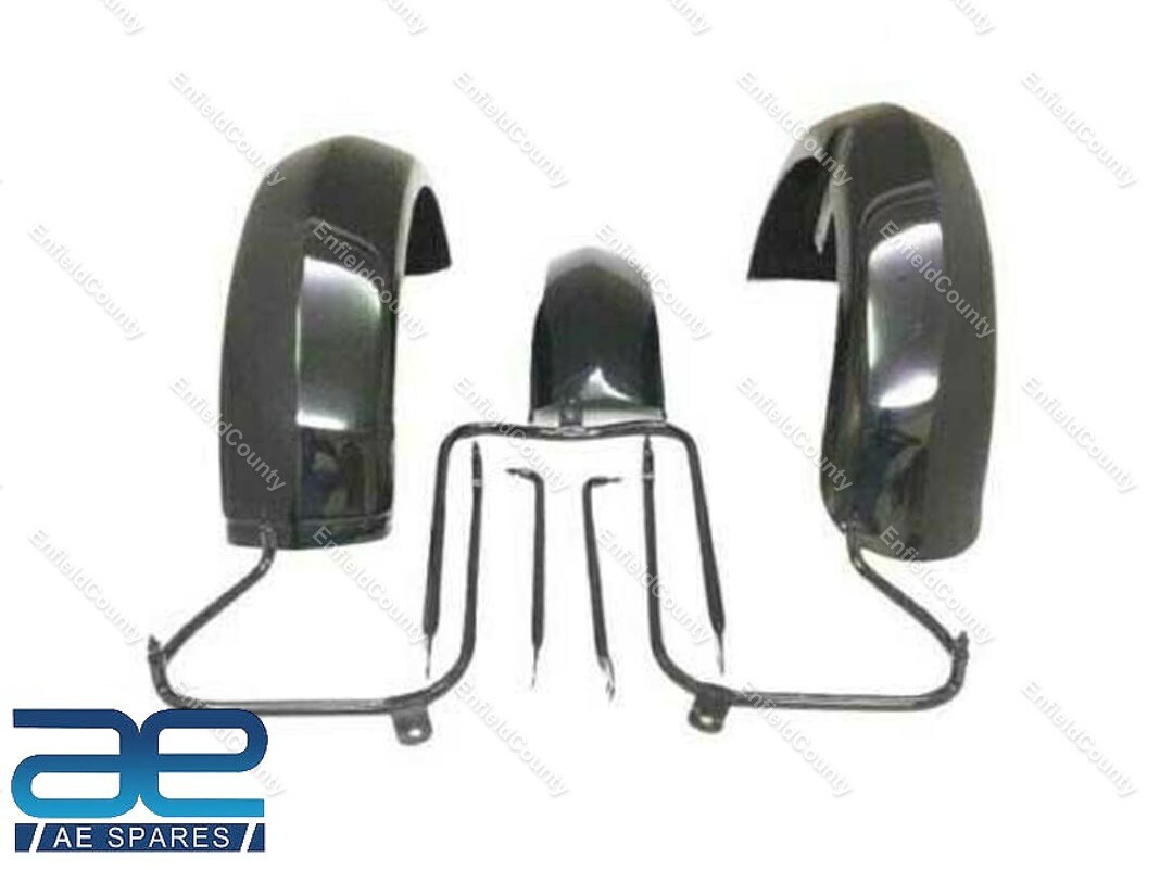 Fits for Norton Dominator 7 Model Front & Rear Black Mudguard Set With Stays  
