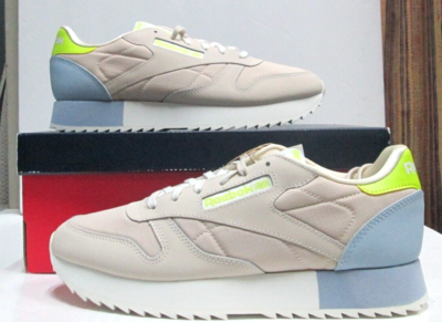NEW Reebok Women s Classic Leather Ripple MODERN BEIGE GABLE GRAY Size 9 eBay