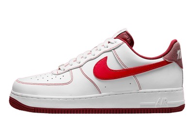 Мужские кроссовки Nike Air Force 1 07 First Use Wht/University Red-Team Red (DA8478 101)