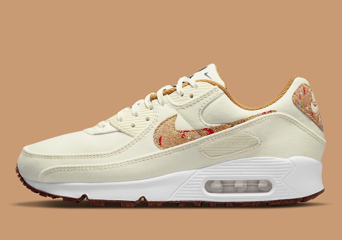 

Женские кроссовки Nike Air Max 90 SE Cork Sail White Beige Coconut Milk DD0384-100 sz 5, Бежевый, Nike Air Max 90