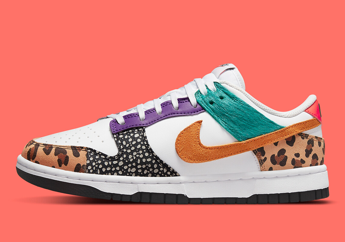 

Nike WMNS Dunk Low Patchwork DN3866-100 Кроссовки Женские кроссовки US5-12, Белый, Nike Dunk Low