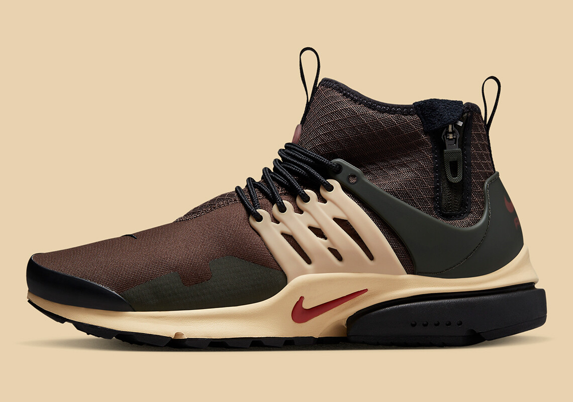 Кроссовки Nike Air Presto Mid Utility Baroque Brown Canyon Rust Sesame DC8751-200 размер 13