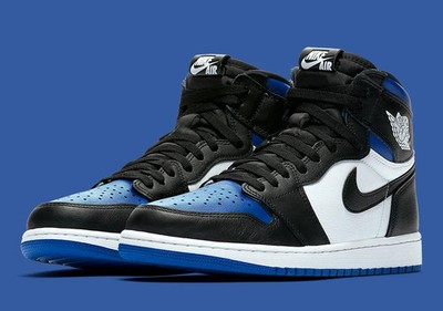 Nike Air Jordan 1 High OG Royal Toe Black White 555088-041 Men’s Shoes NEW