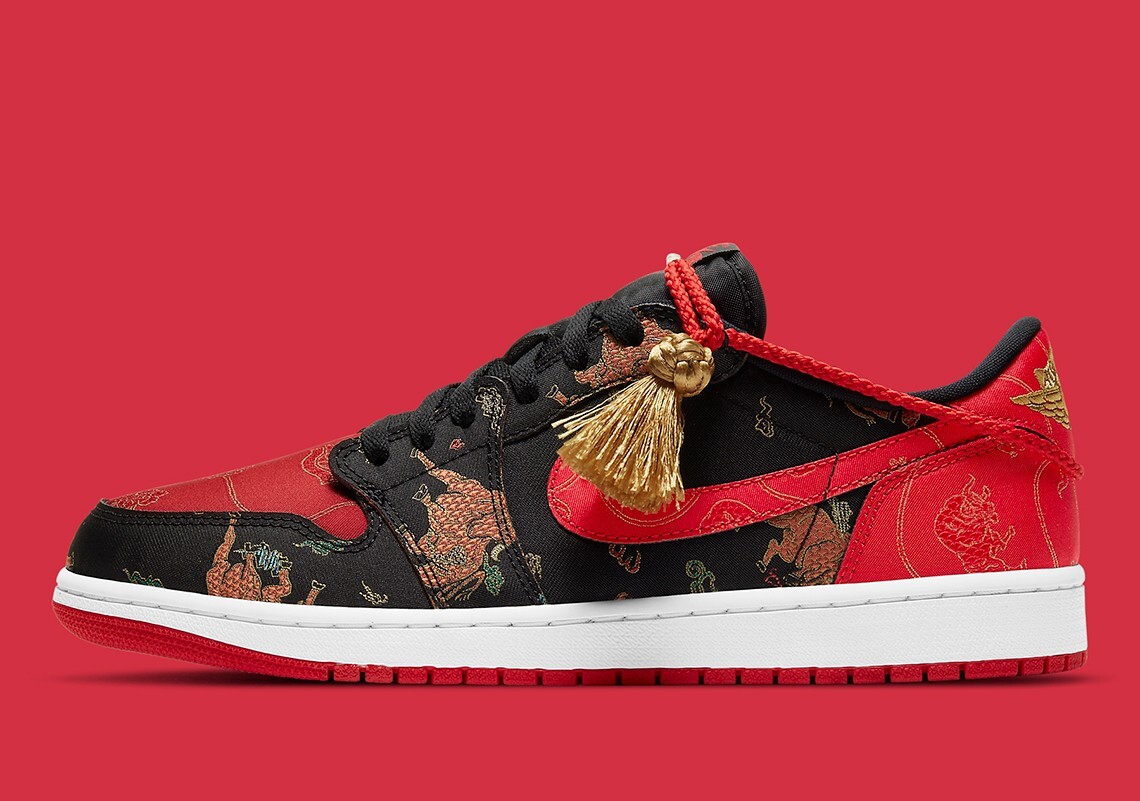 

Мужские кроссовки Air Jordan 1 Low OG Chinese New Year 2021 CNY DD2233-001, размер 8,5, новые, Multicolor, Air Jordan 1 Low