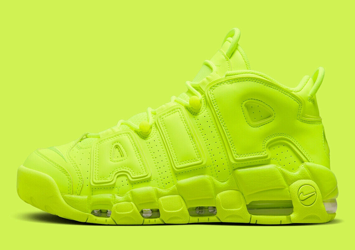 

Мужские кроссовки Nike Air More Uptempo 96 Volt Black Tennis Ball DX1790-700, Желтый, Nike Air More Uptempo '96