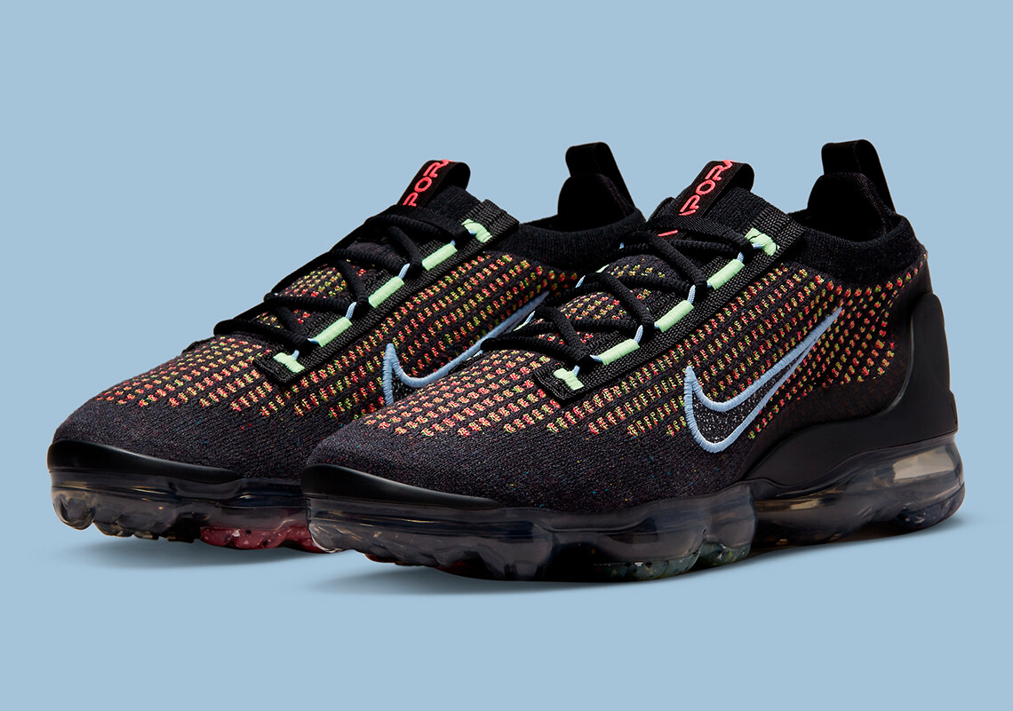 

Женские кроссовки Nike Air Vapormax 2021 Flyknit Multicolor Black Lime DO5886-900, размер 6,5, Nike Air VaporMax 2021