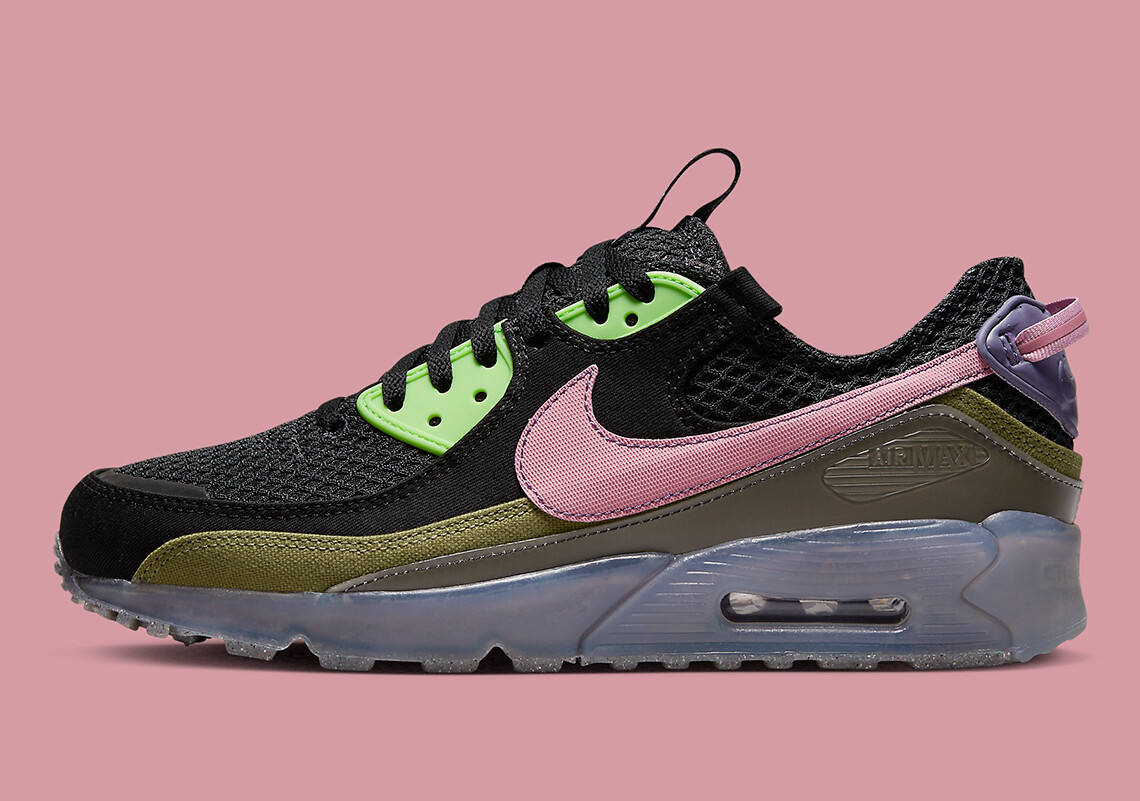 

Мужские кроссовки Nike Air Max Terrascape 90 Black Key Lime Elemental Pink DM0033-003 размер 10, Черный, Nike Air Max Terrascape