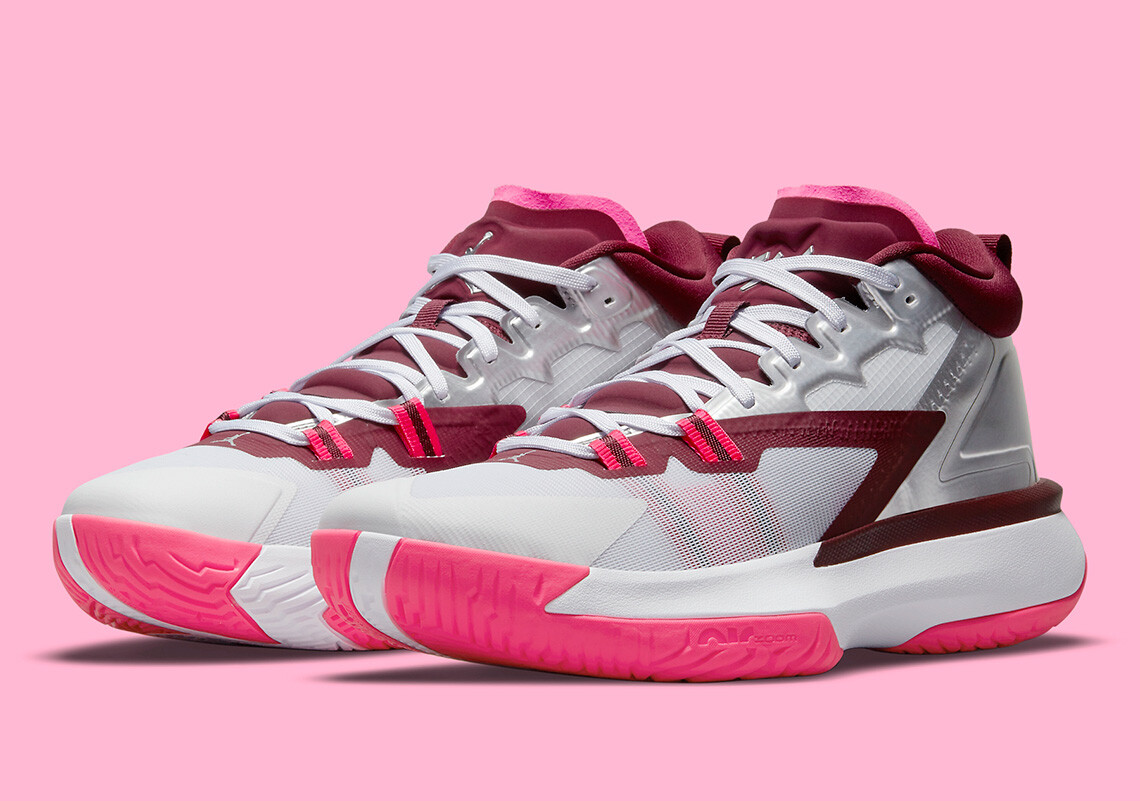 

Мужские кроссовки Nike Air Jordan Zion Williamson 1 Marion Pink Silver White DA3130-100, Розовый, Jordan Zion 1