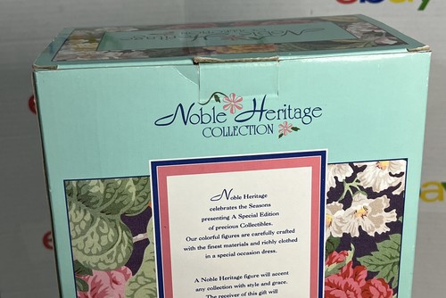 Noble Heritage Collection  Christmas Porcelain Doll 16&rdquo; Brunette With Stand 2001