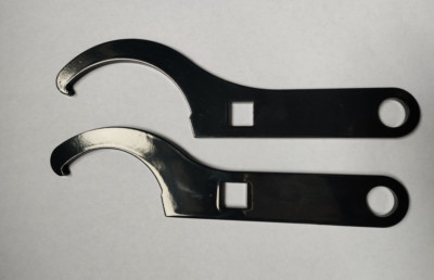 2x Coilover Adjustment Tool Steel Spanner Wrench for Aftermarket Coilover Black