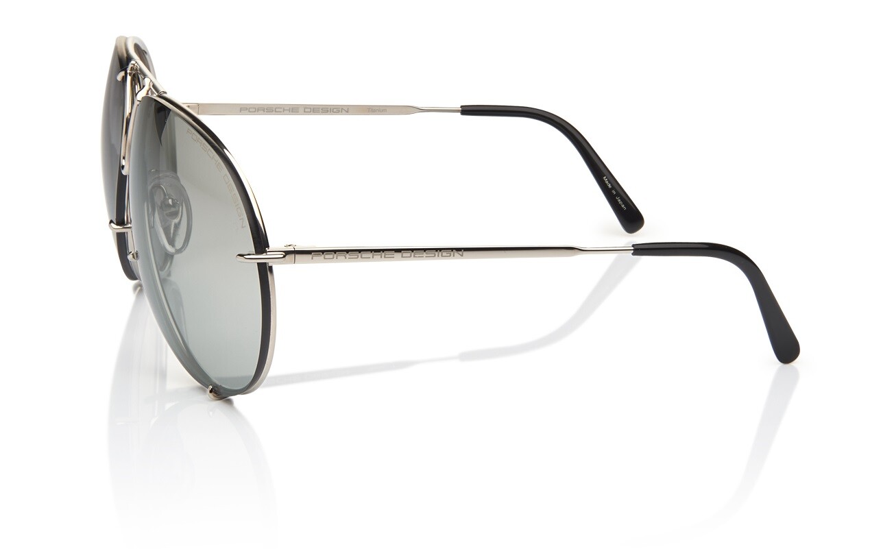 Pre-owned Porsche Design P8478 Iconic Sunglasses B - Titanium/grey Gradient + Extra Lenses In Grey Gradient,silver Mirrored V655
